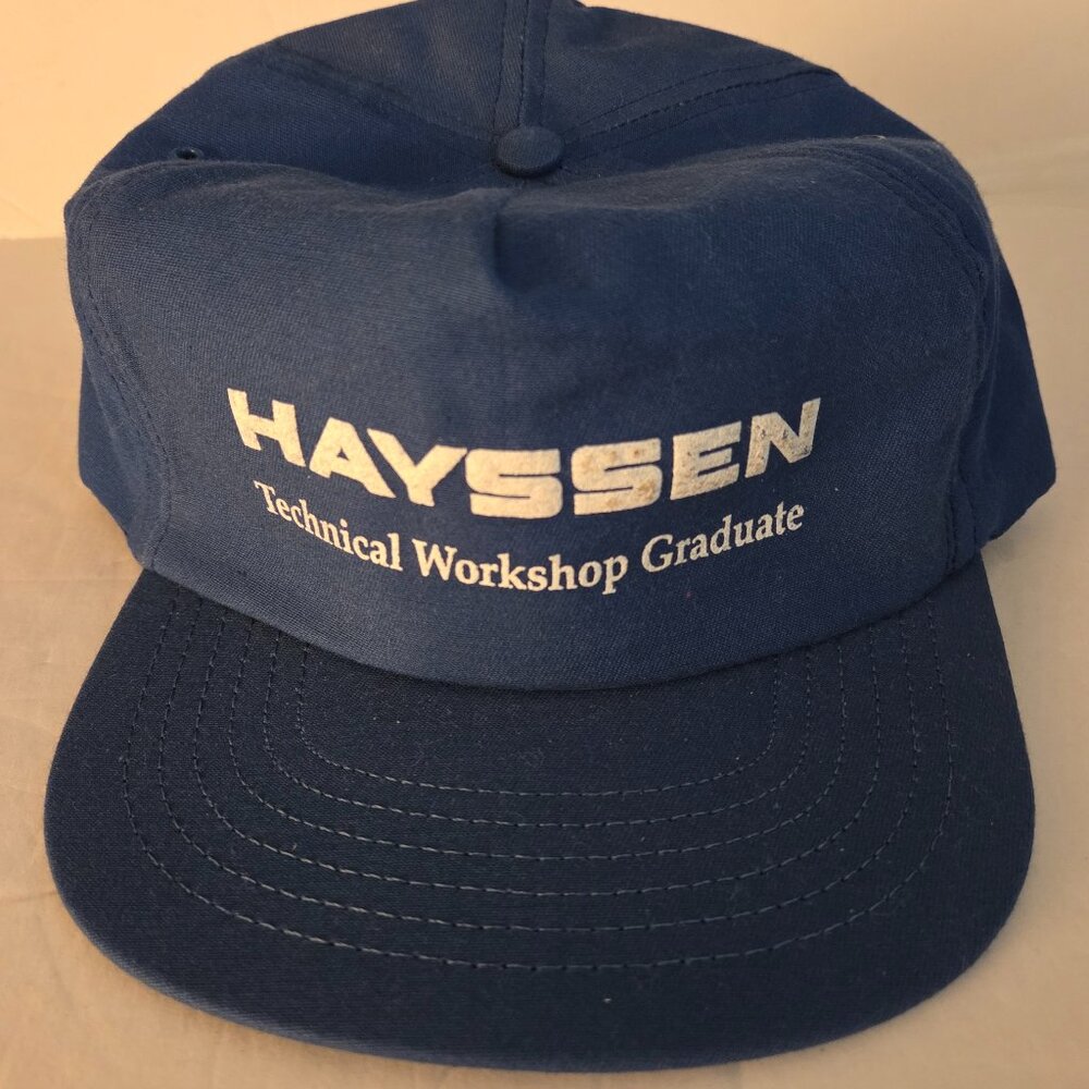 Snapback and Embroidered Hayssen Technical Workshop Graduate Baseball Cap Blue